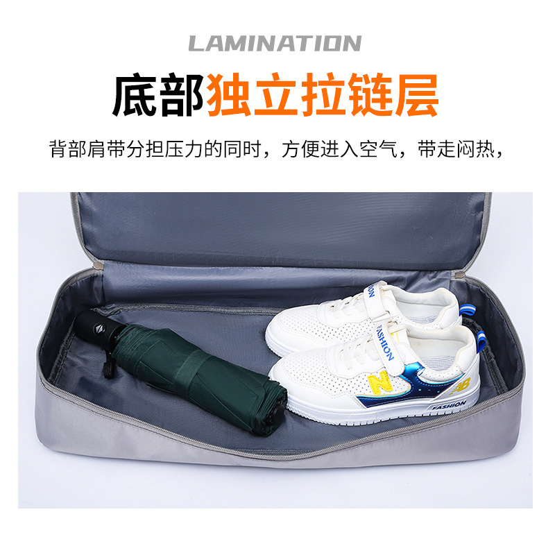 Sports yoga fitness bag, women's short hiking large capacity with shoe compartment travel bag, dry and wet separation maternity storage bag detail image 2