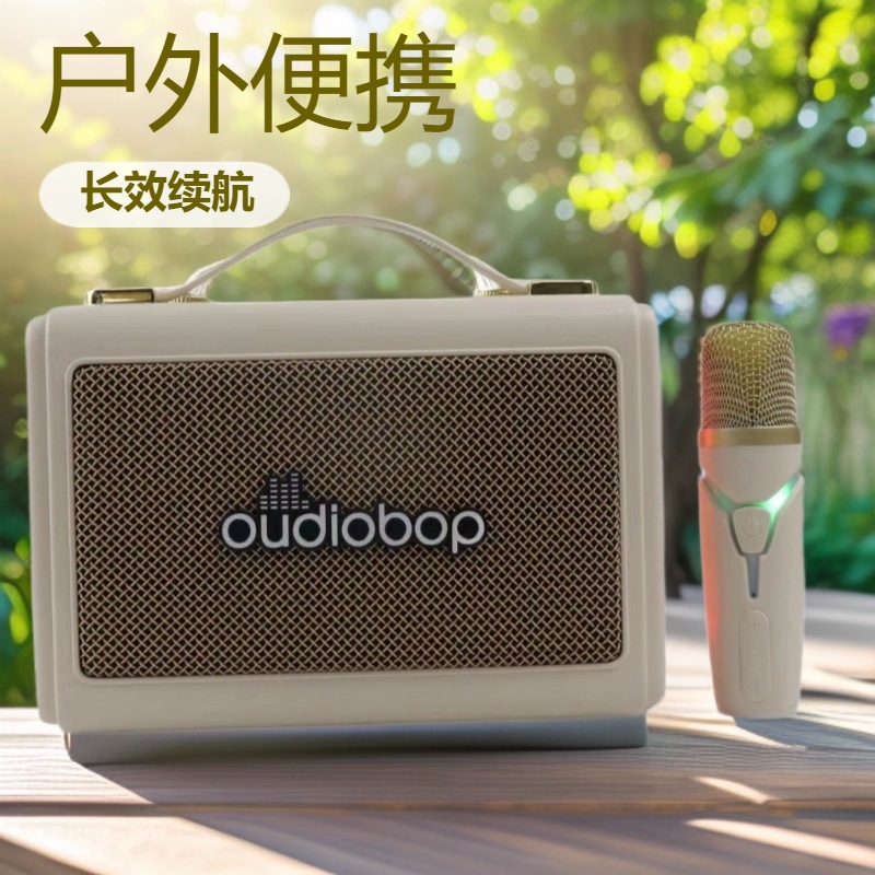 Best-selling small Bluetooth speaker, wireless microphone, portable hand-held outdoor speaker, subwoofer karaoke speaker, Bluetooth speaker