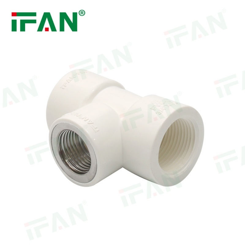 High-Pressure UPVC Pipe Fitting: Threaded Brass-Insert Tee Specification image