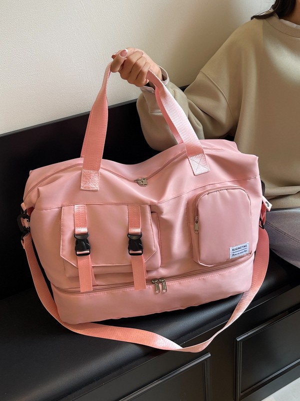 Single-shoulder women's canvas bag, light and casual for commuting, underarm women's bag, versatile, simple and elegant luggage bag, large travel bag