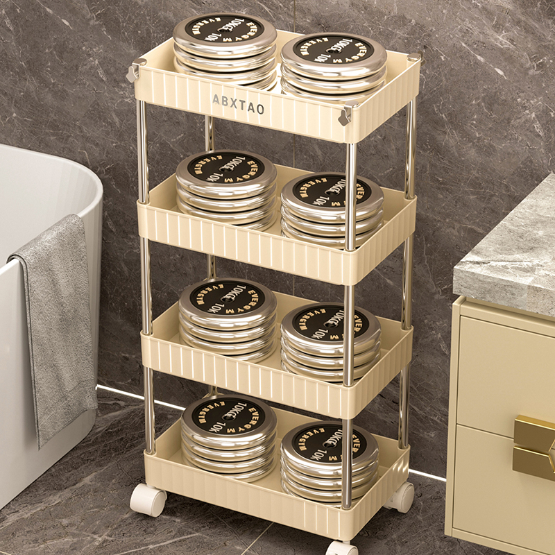 【CL】25ZWJ006 Three-layer storage rack, small trolley, mobile storage rack, storage rack, storage rack