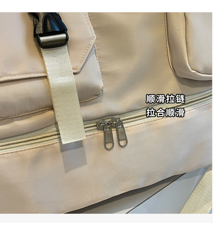 Single-shoulder women's canvas bag, light and casual for commuting, underarm women's bag, versatile, simple and elegant luggage bag, large travel bag detail image 6