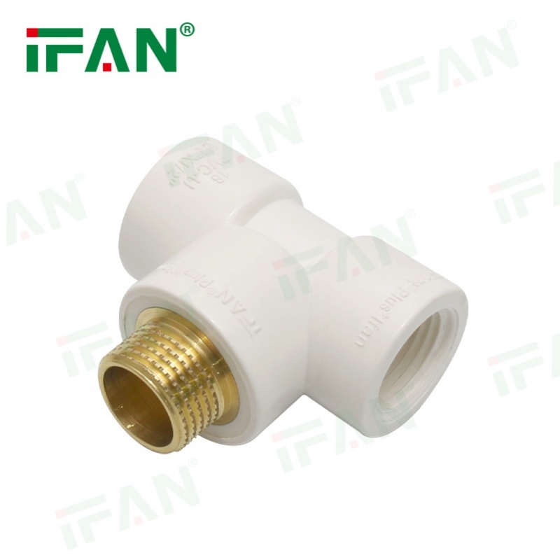 Factory Prices All Size UPVC Pipe Fitting Brass Male Tee