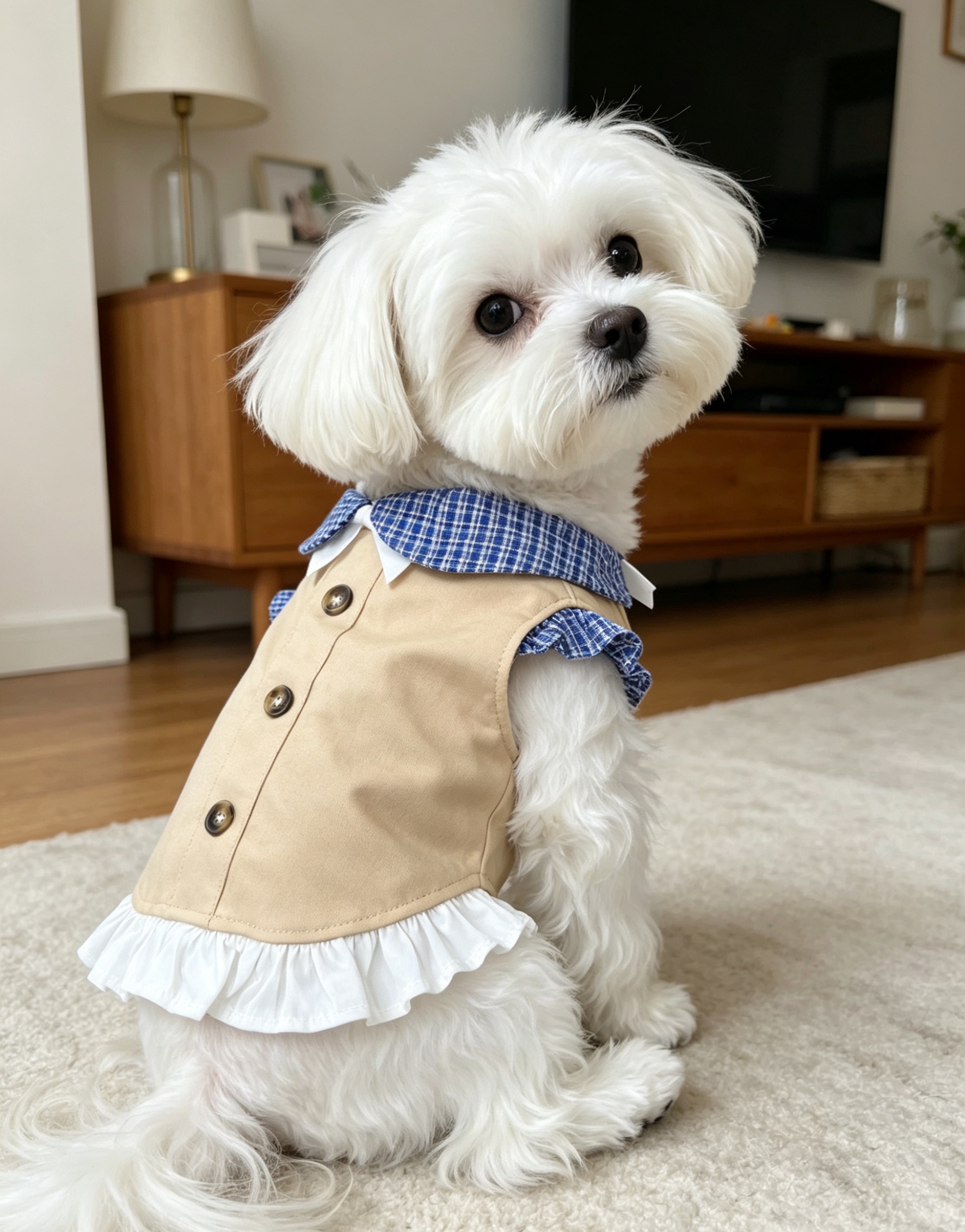 Crossover explosivo regreso a la escuela temporada tailandés uniforme de gato perro ropa de perro inglés navy wind pet dress verano