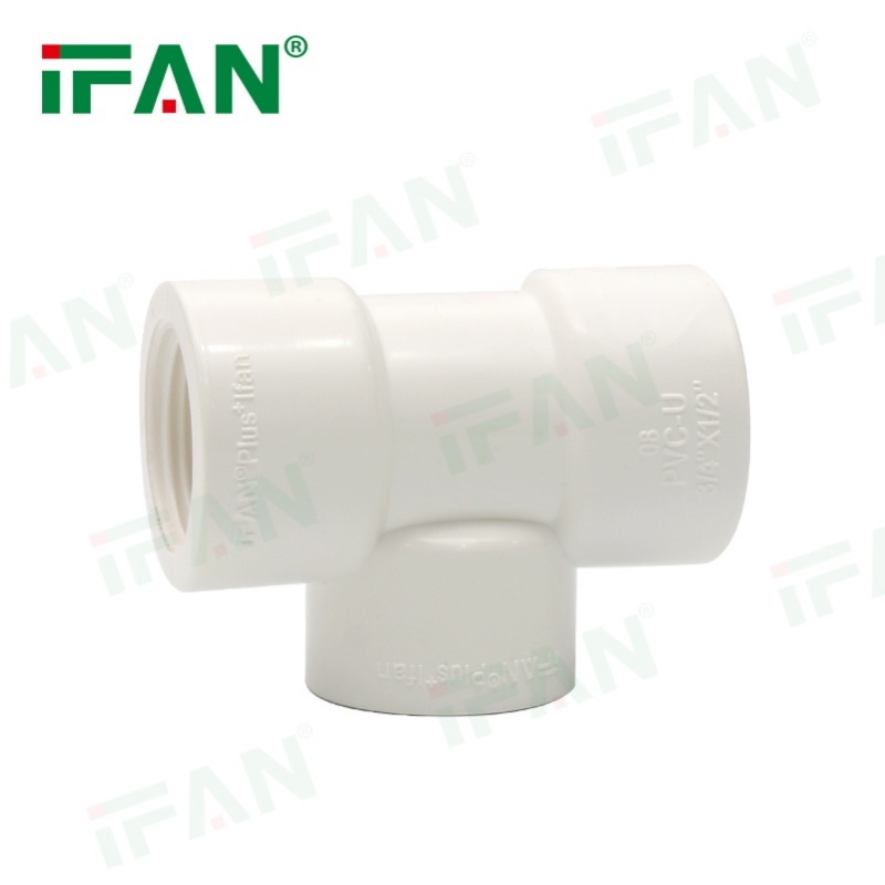High-Pressure UPVC Pipe Fitting: Threaded Brass-Insert Tee details Picture