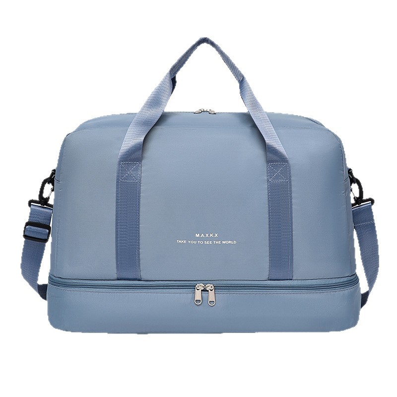 Sports yoga fitness bag, women's short hiking large capacity with shoe compartment travel bag, dry and wet separation maternity storage bag Specification image