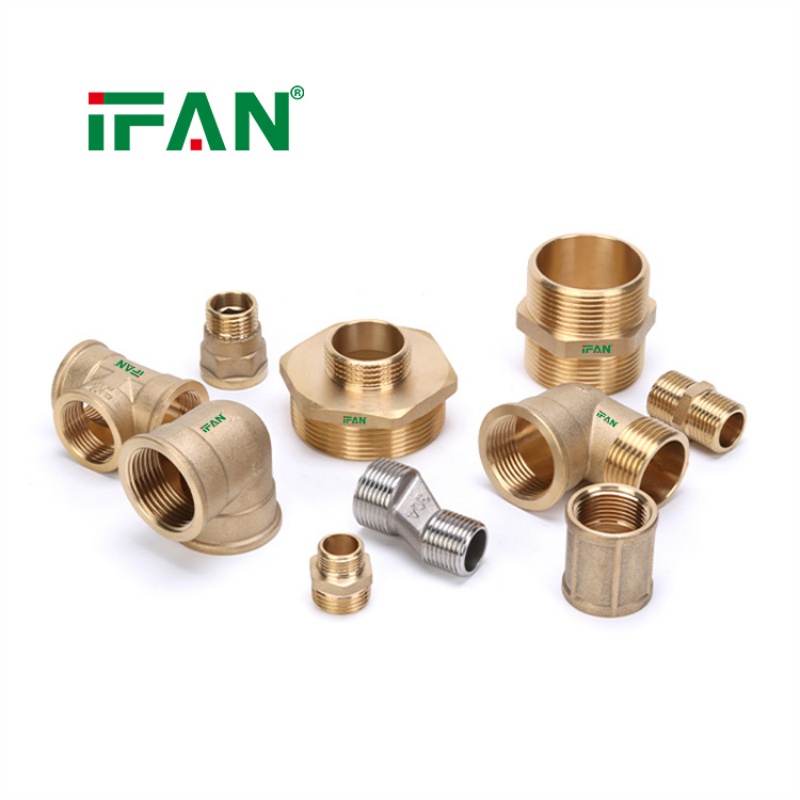 IFAN Plumbing BSP Thread Male 1/2 4 inch Brass Nipple Fittin Specification image