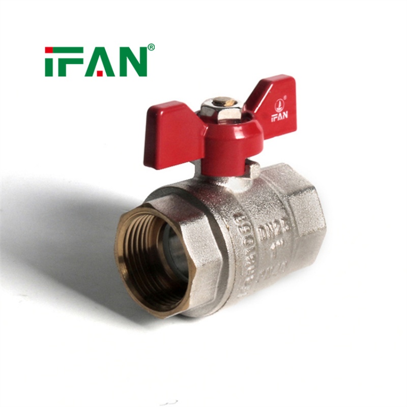 IFAN 1/4"-2" Size Butterfly Thread Galvanized Brass Ball Val details Picture