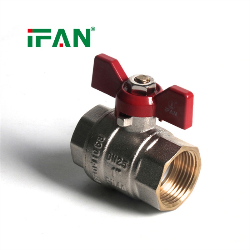 IFAN 1/4"-2" Size Butterfly Thread Galvanized Brass Ball Val Specification image