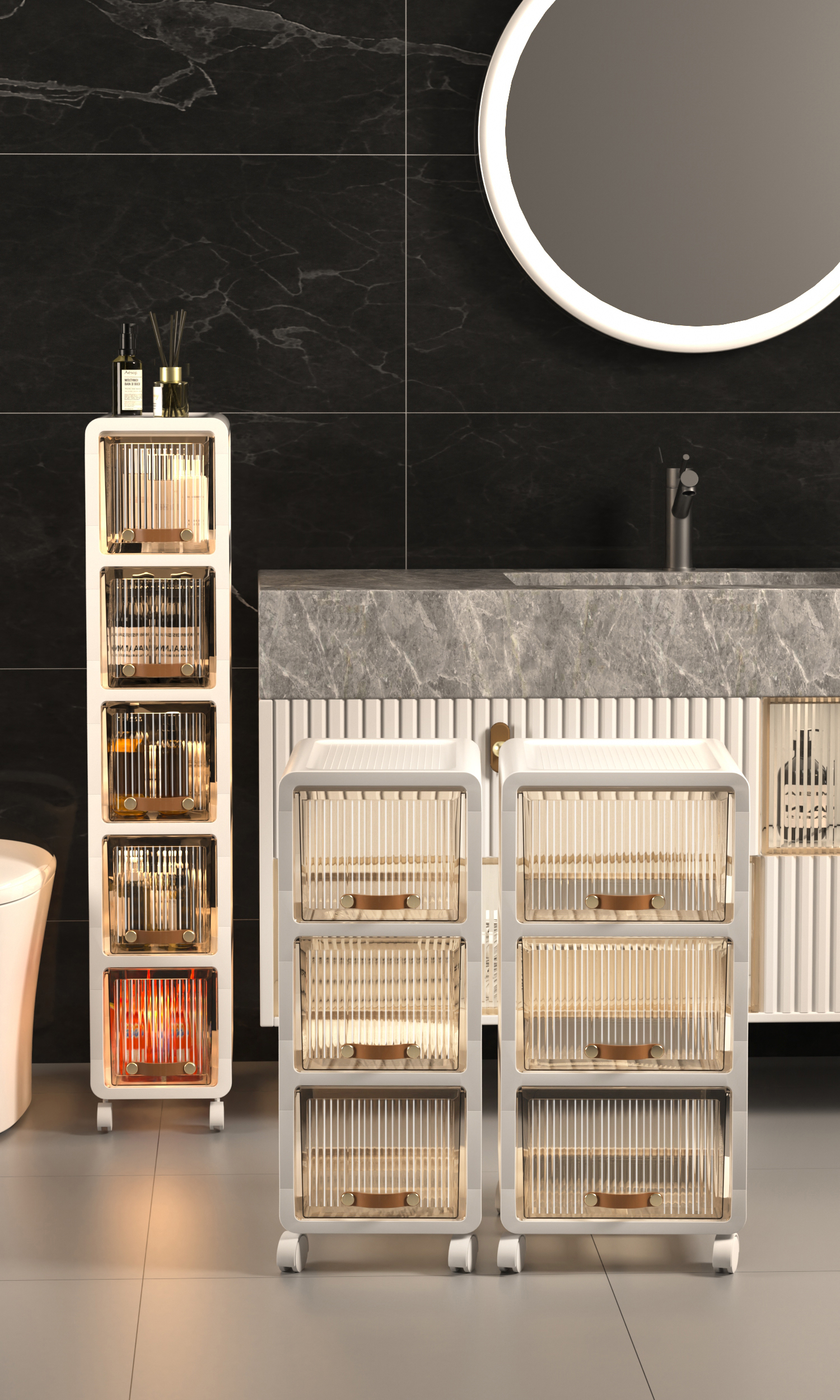 【CL】26Q3#110 Drawer Cabinet, Storage cabinet, Storage cabinet, Two-layer cabinet details Picture
