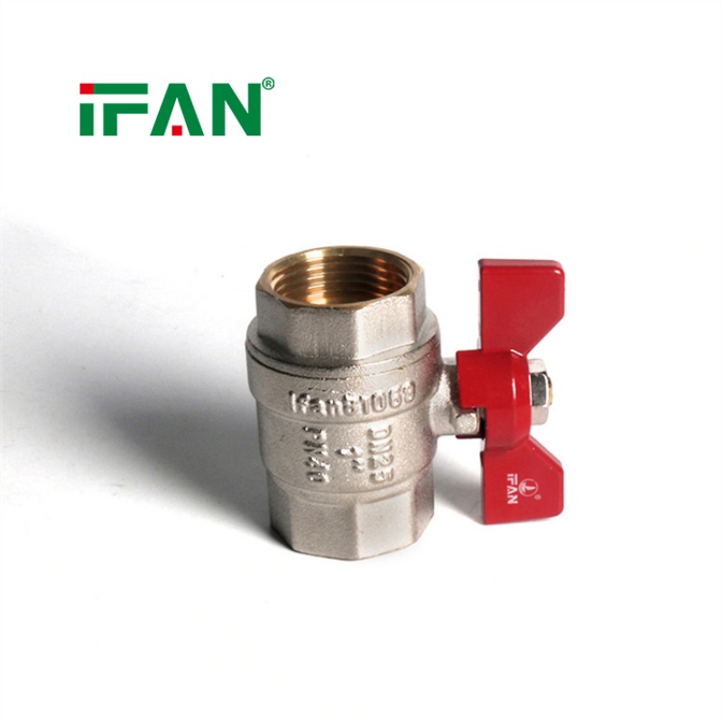 IFAN 1/4"-2" Size Butterfly Thread Galvanized Brass Ball Val Item Picture