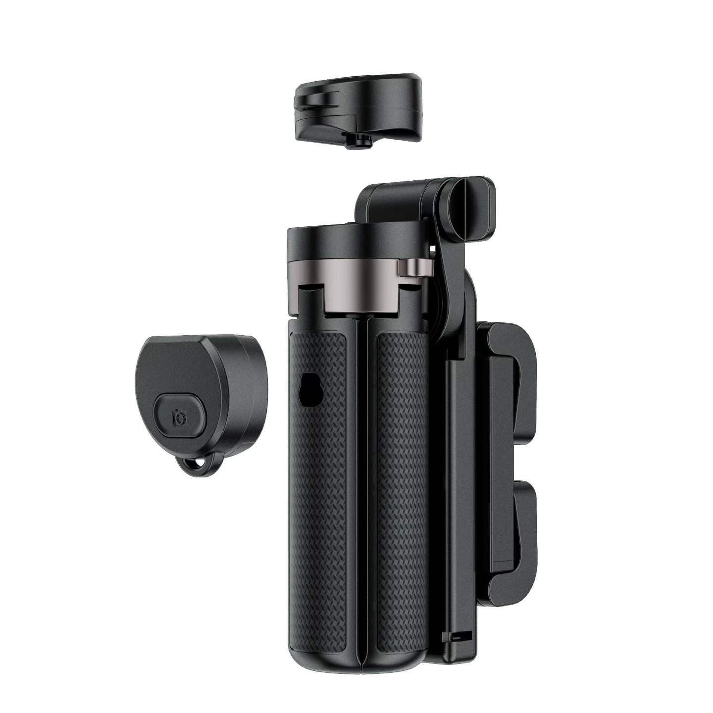 Selfie stick, mini mobile phone, magnetic attachment, Bluetooth remote control, portable travel pocket storage, photography wonder, tripod details Picture