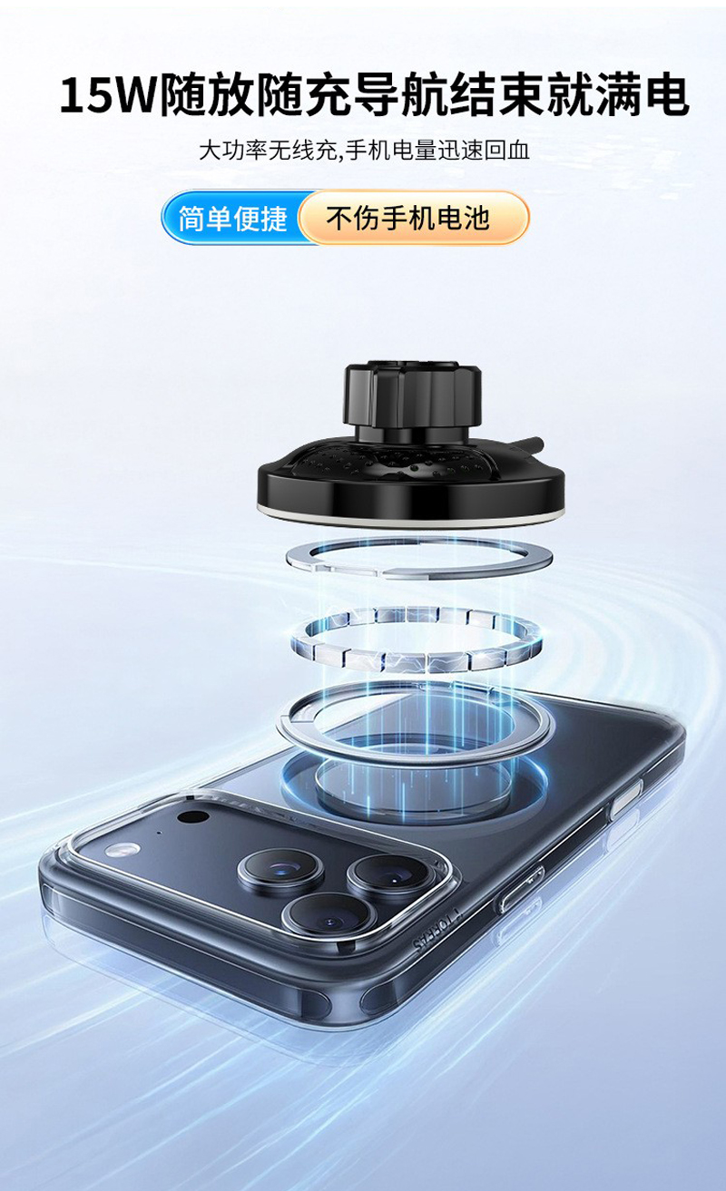 YC30-A, B, C, D car rubber-bottom magnetic phone stand, magnetic phone stand, magnetic car center console phone stand, air outlet phone stand pic 12