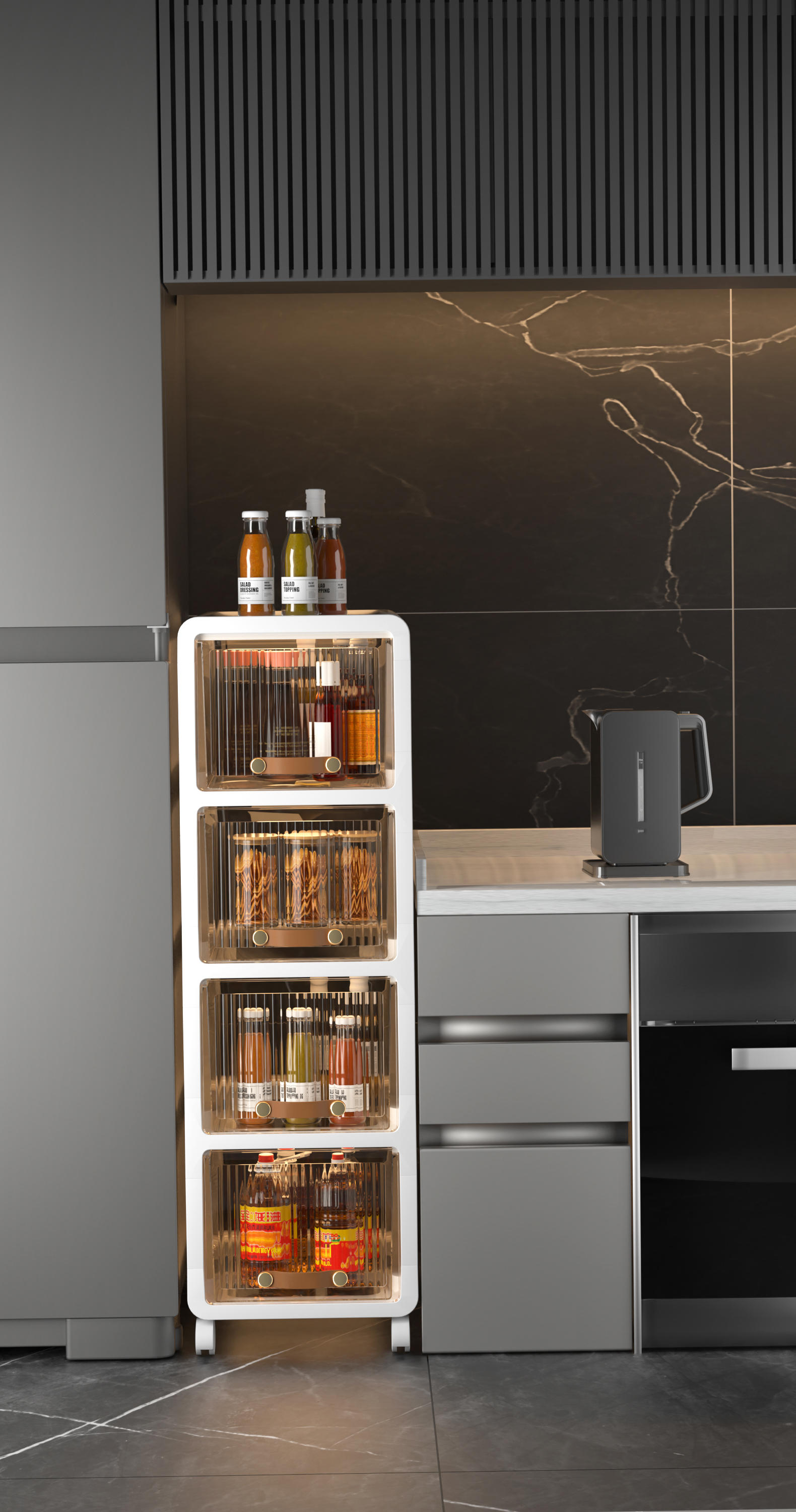 【CL】26Q3#110 Drawer Cabinet, Storage cabinet, Storage cabinet, Two-layer cabinet