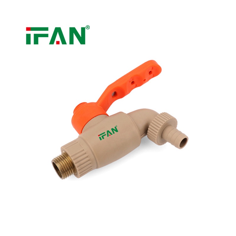 IFAN Plastic PPR Water Valve Faucet Long Handle 1/2 & 3/4 In