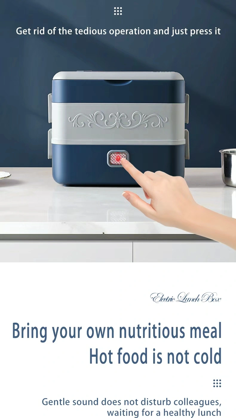 Multi-functional heating electric heating lunch box, hot rice and heat preservation, office workers cooking rice and food, electric heating self-heating steaming and boiling wonder, charging heat preservation lunch box, self-heating lunch box, stainless steel tableware, hardware charging heating heat preservation lunch box detail image 12