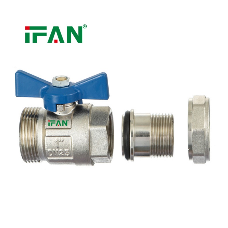 IFAN Hot Sale 1/2"-2" Iron Ball Long Handle Brass Valve