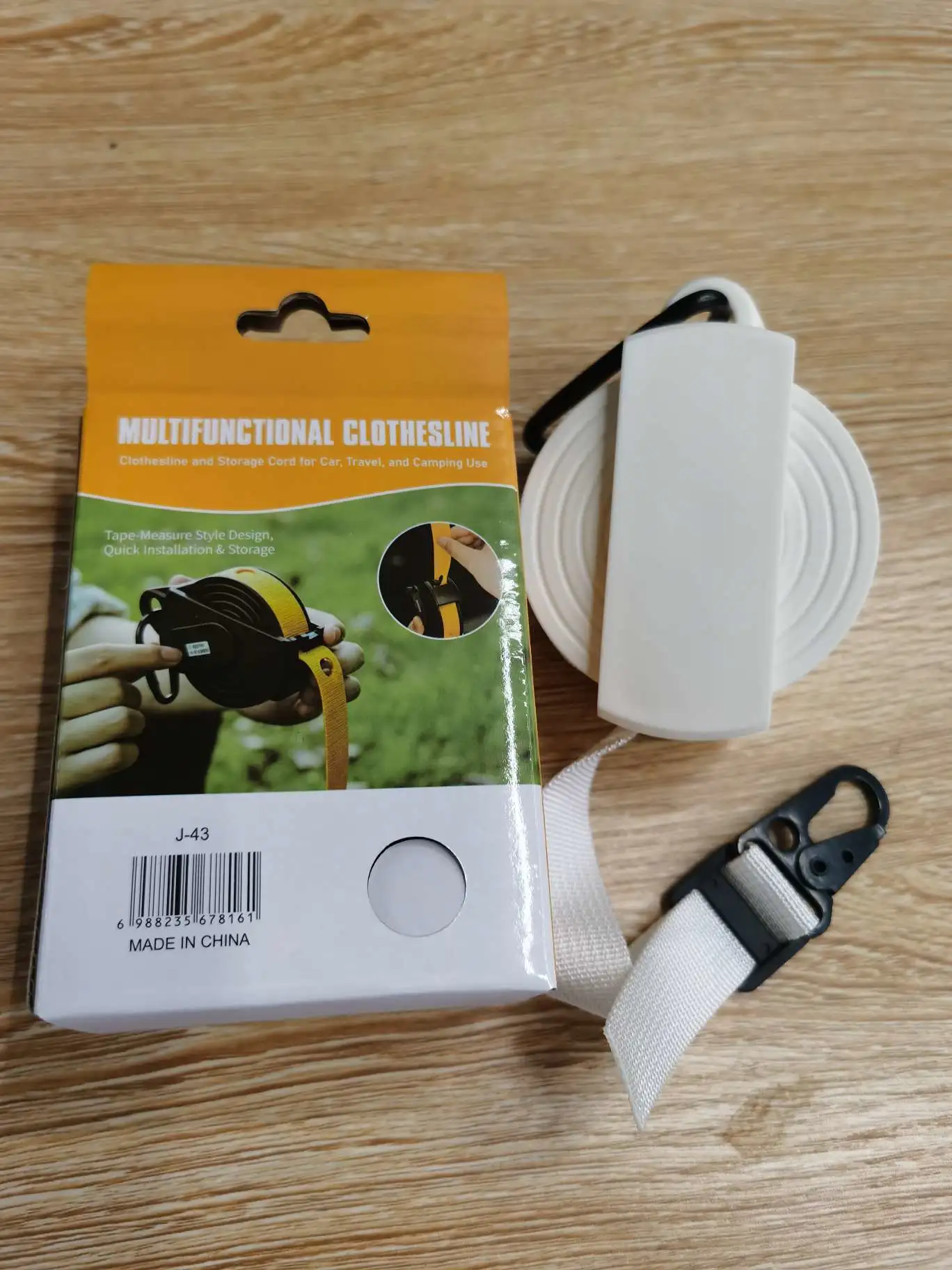 Outdoor multi-functional clothes drying rope, a magic tool for car self-driving, camping, hotel and travel clothes drying rope, clothes drying rope, drying basket rope detail image 2
