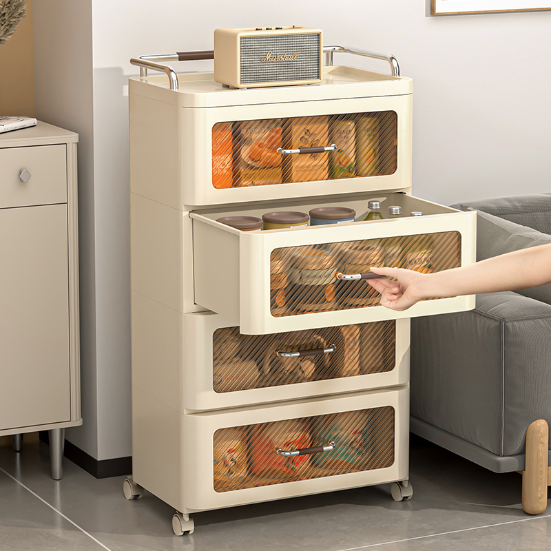 【CL】26Q3#7285-4 Bedside table Storage cabinet Cabinet Storage cabinet Storage cabinet Two-layer cabinet Specification image