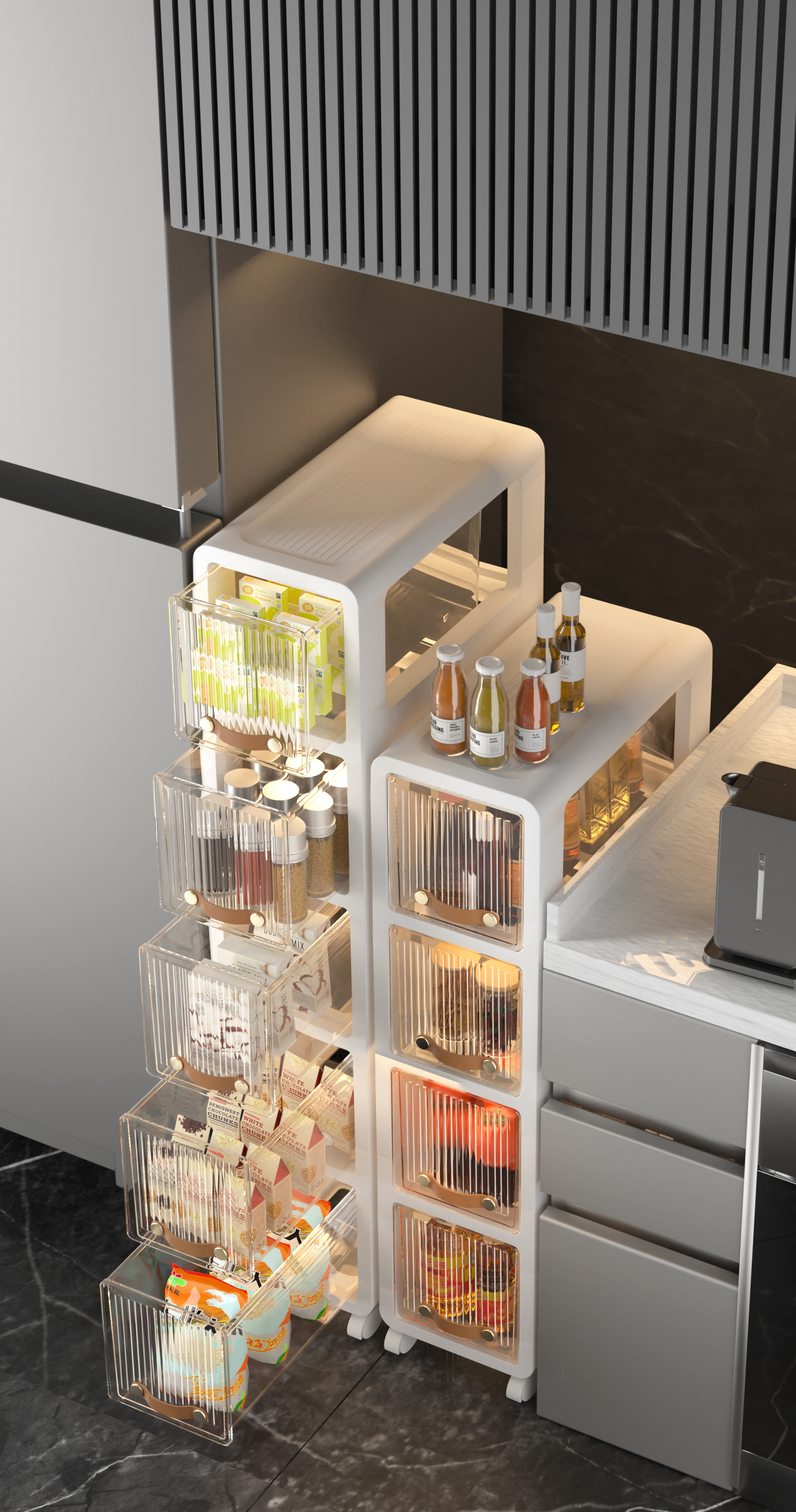 【CL】26Q3#110 Drawer Cabinet, Storage cabinet, Storage cabinet, Two-layer cabinet Application Scenario