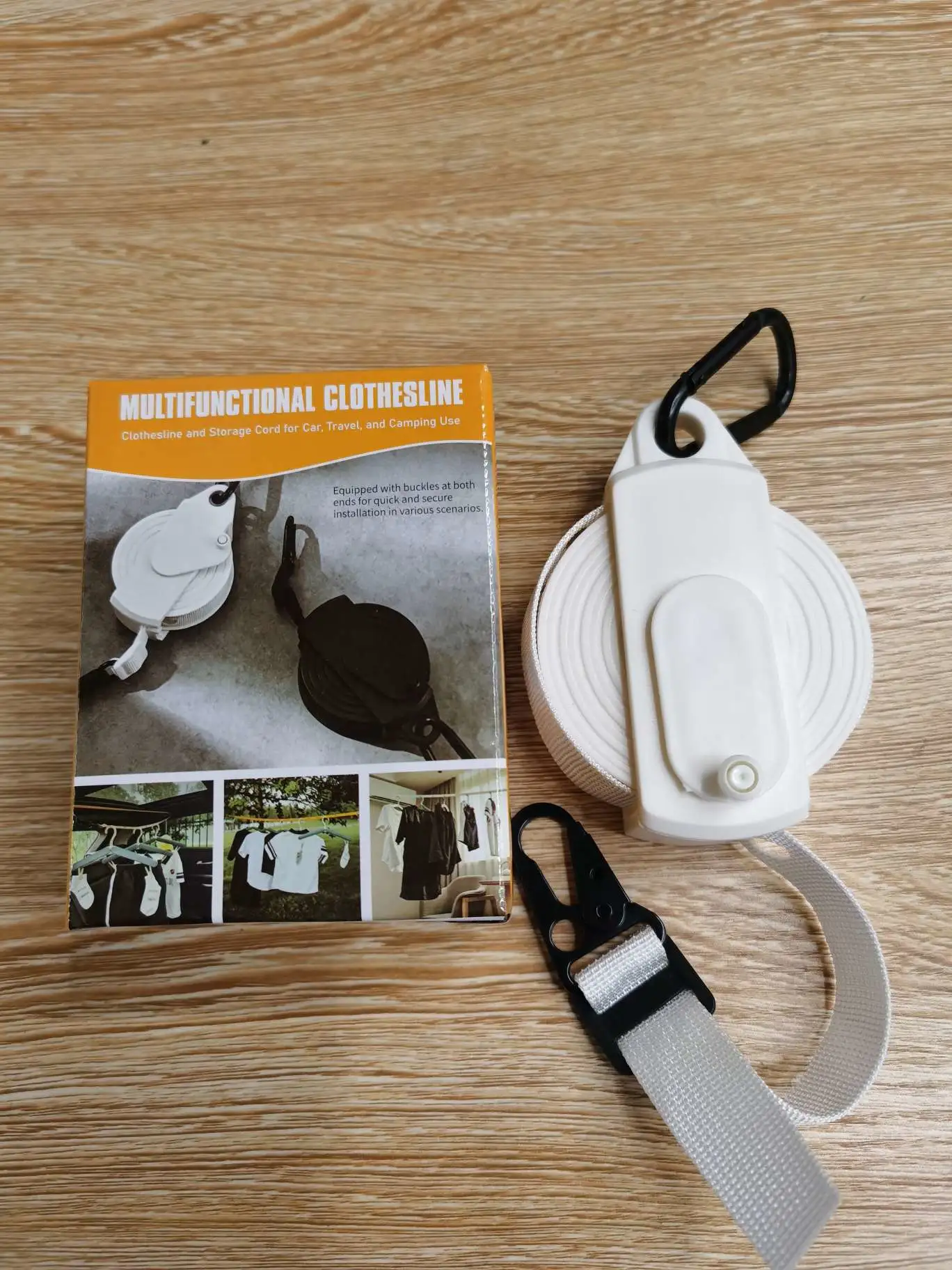 Outdoor multi-functional clothes drying rope, a magic tool for car self-driving, camping, hotel and travel clothes drying rope, clothes drying rope, drying basket rope detail image 3