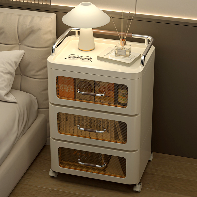 【CL】26Q3#7285-4 Bedside table Storage cabinet Cabinet Storage cabinet Storage cabinet Two-layer cabinet Application Scenario