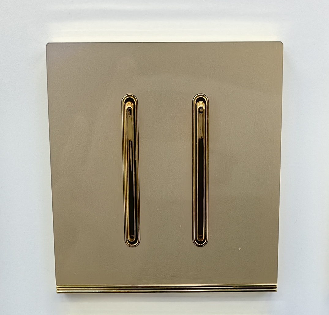 H8&H9 color oro blanco panel color oro doble interruptor de pared abierto para el hogar oficina universal especial para la exportación Application Scenario