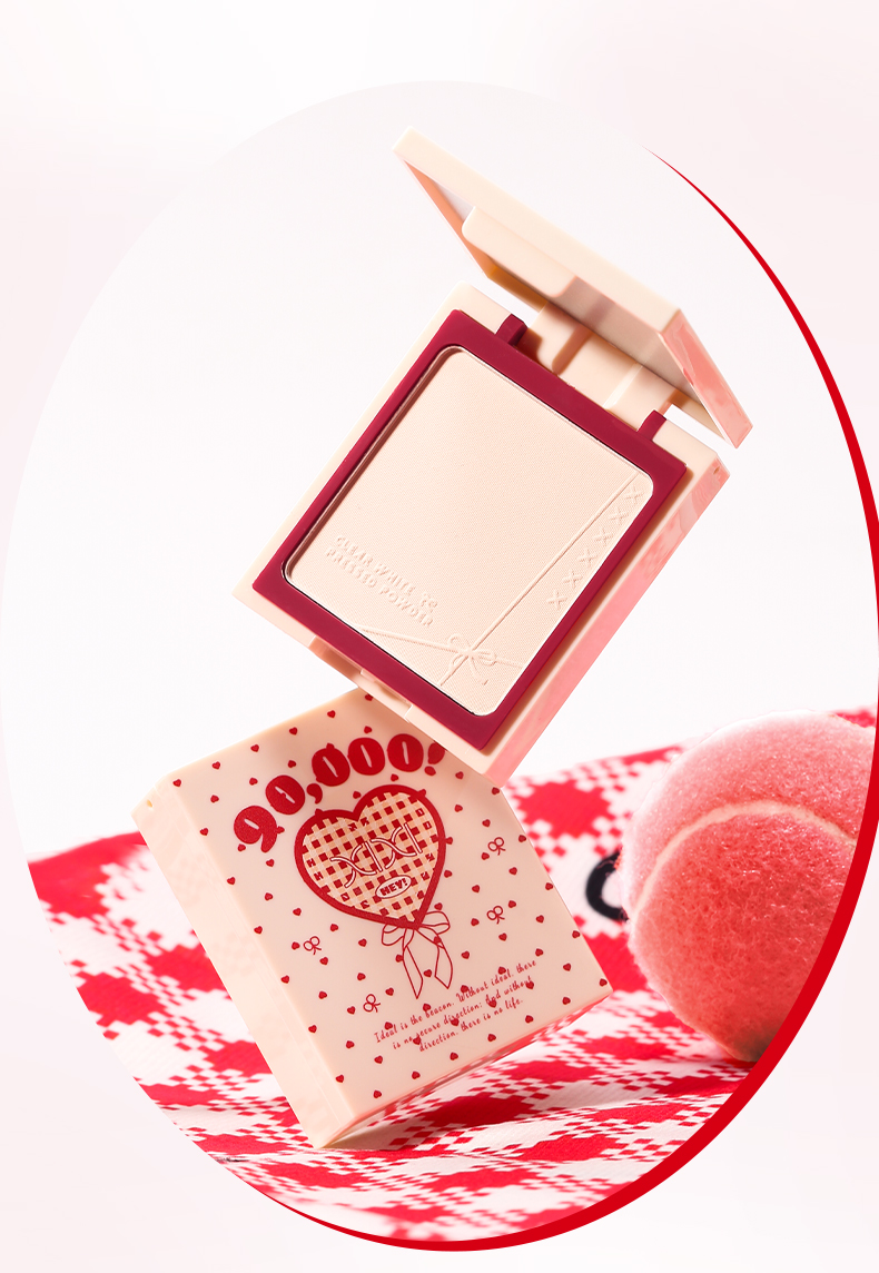 xixi, a light and smooth powder compact, sets makeup, covers blemishes, is waterproof and sweat-proof, has a long-lasting matte finish, controls oil, and brightens pic 16