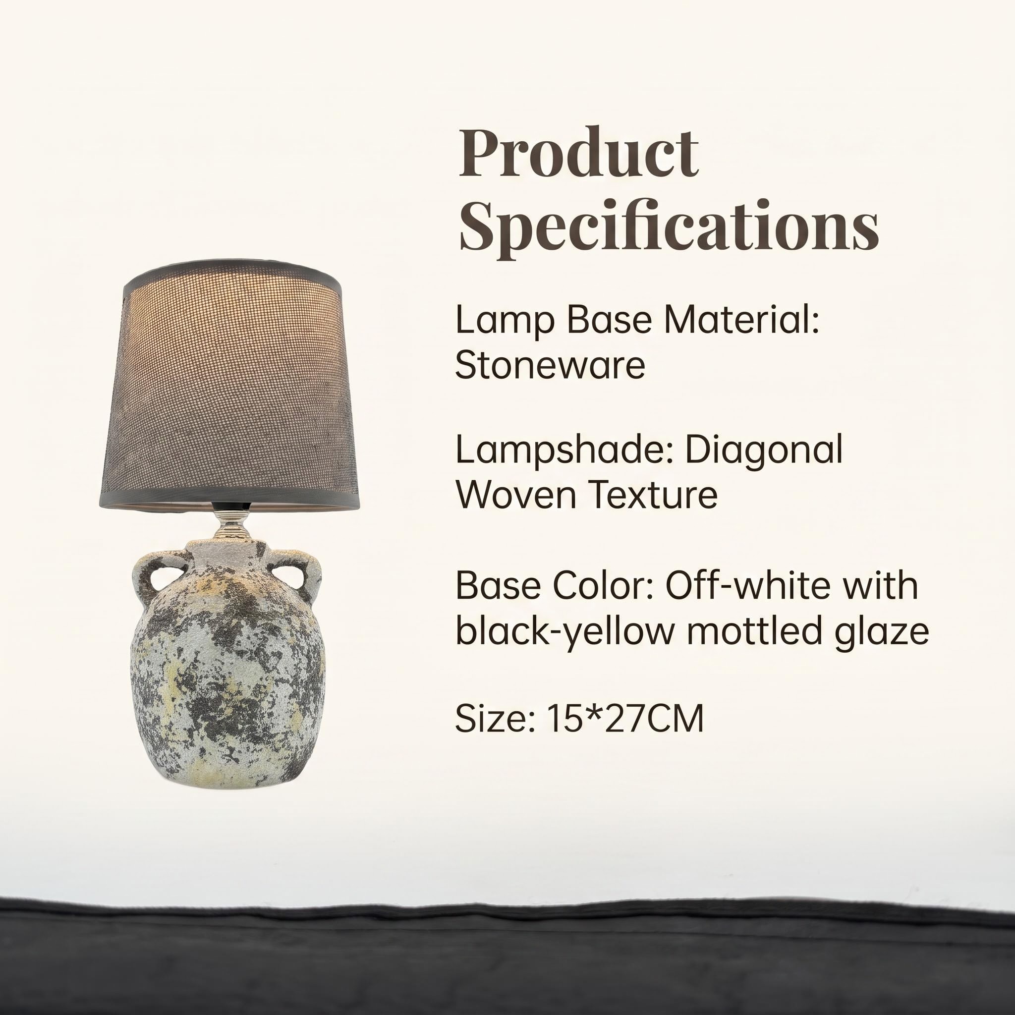 The 2026JL new retro double-ear ceramic table lamp is available for order starting from 24 pieces per piece Item Picture