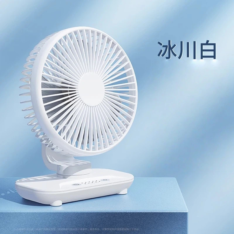New 6-inch oscillating USB small fan rechargeable desktop student office silent circulation fan Specification image