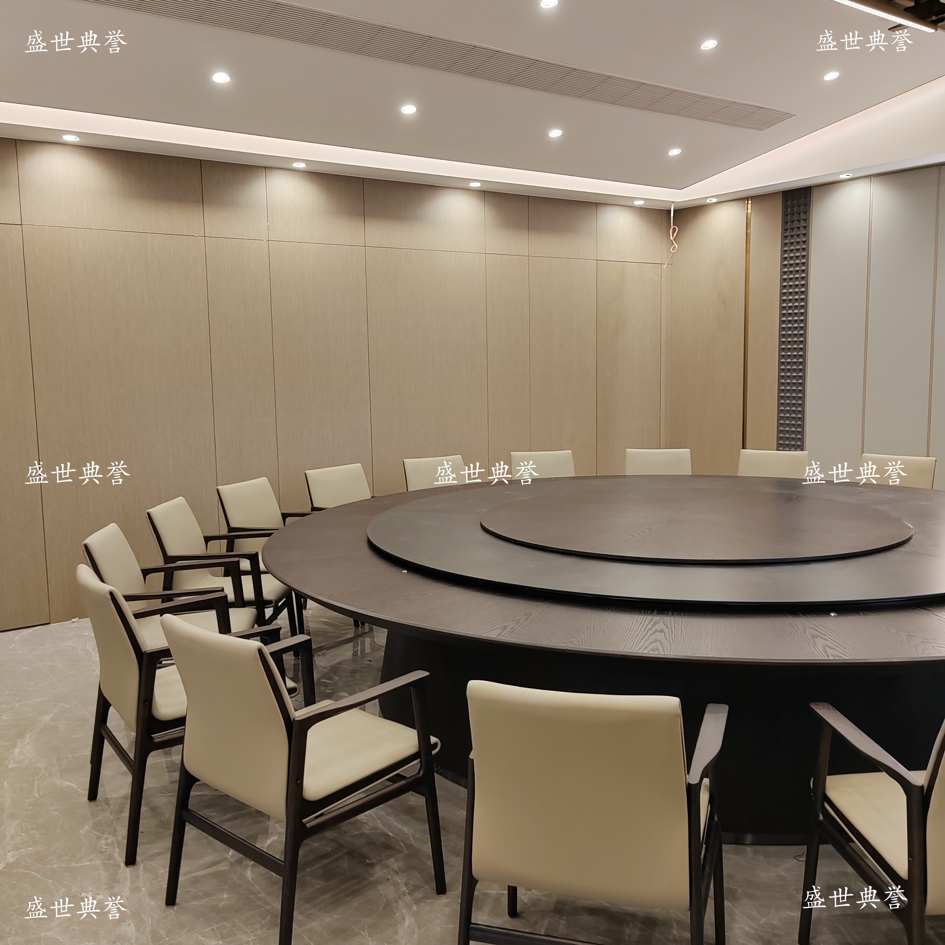 Weihai Resort Hotel's dining furniture, banquet center, private rooms, electric dining tables, club, modern light luxury electric round tables