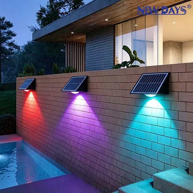 NEWDAYS brand cross border new led all in one power power lens wall light al aire libre impermeable ahorro de energía iluminación destacada decoración patio luz Application Scenario