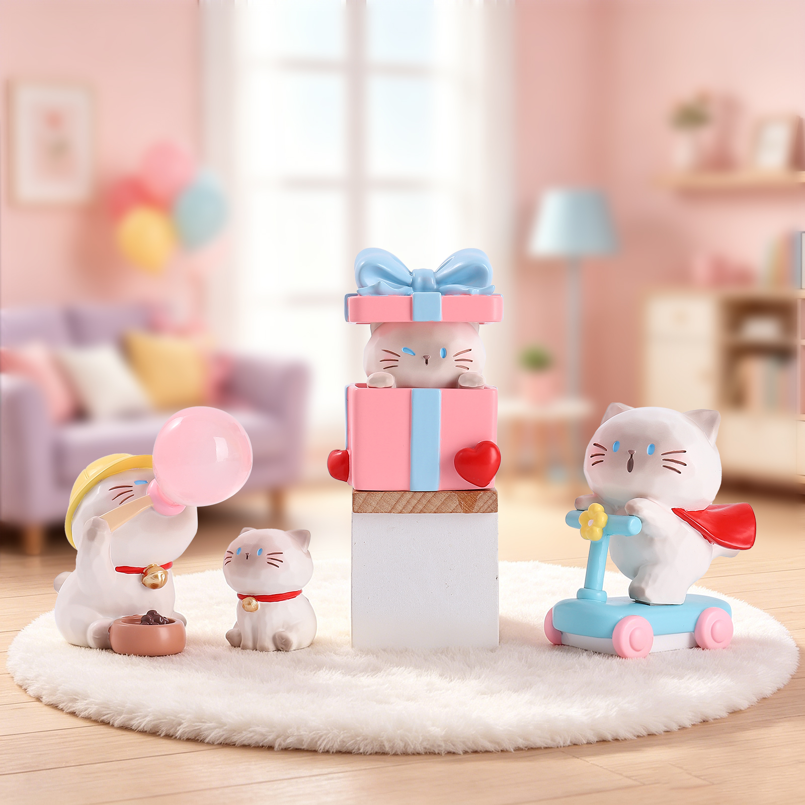 Siamese Cat's Little Beauty Blind Box Cartoon Cat resin Handicraft Home desktop Display Specification image