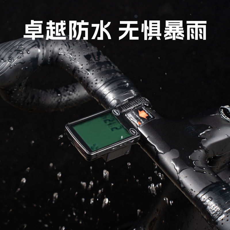 YE-1 bicycle wireless speedometer, large screen in both Chinese and English, wireless touch, backlit, waterproof, mountain bike speedometer, odometer, and speedometer Specification image