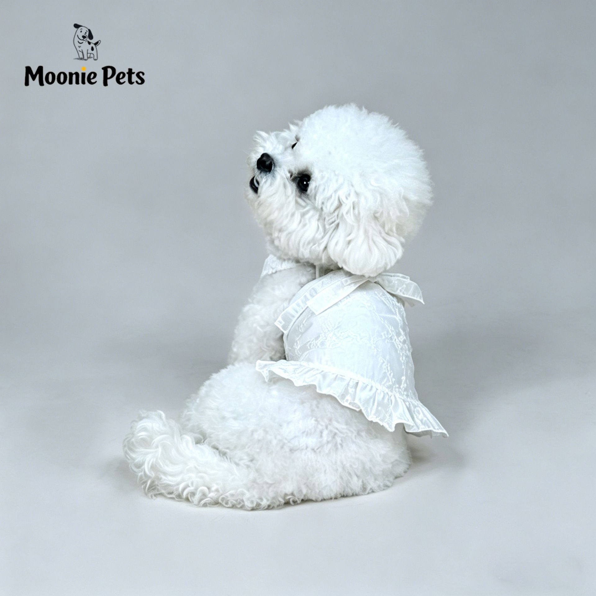 Summer French embroidered halter dress for dogs, Bichon Maltese thin and breathable little princess dress Specification image