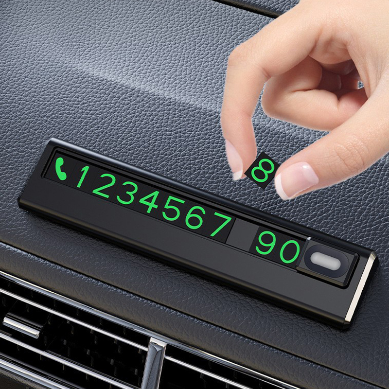 YC10 vehicle dashboard parking number plate, temporary car parking number plate, center console vehicle moving number plate