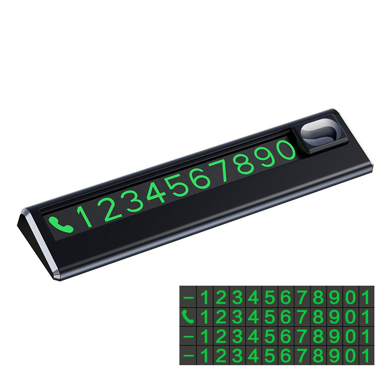 YC10 vehicle dashboard parking number plate, temporary car parking number plate, center console vehicle moving number plate Item Picture