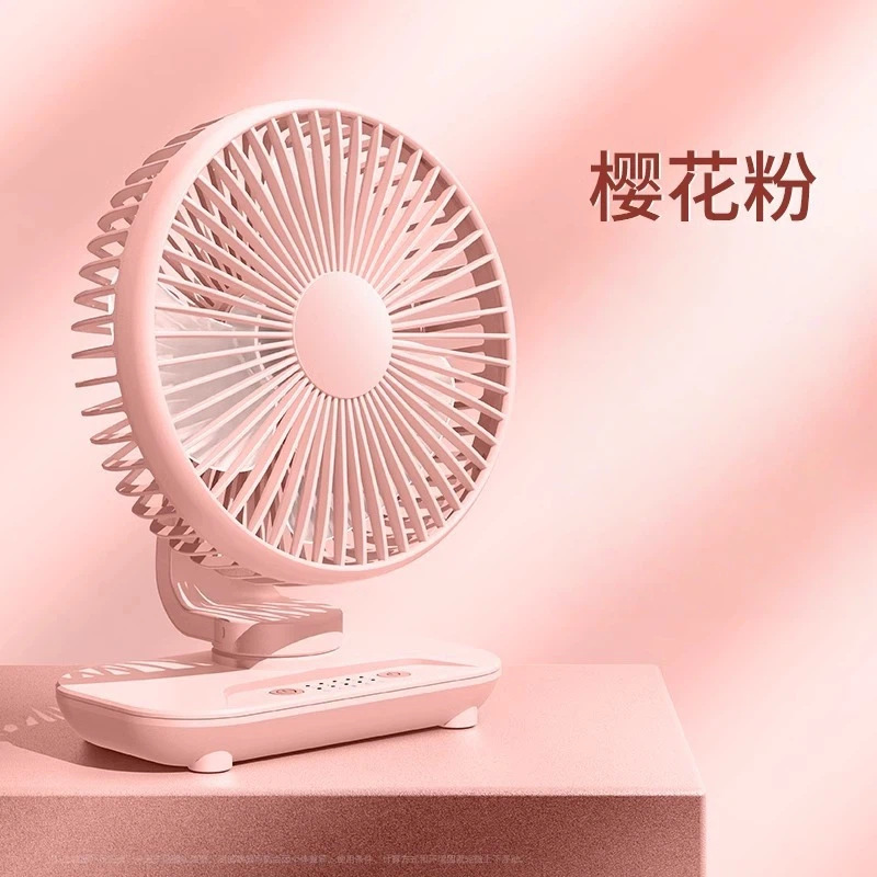 New 6-inch oscillating USB small fan rechargeable desktop student office silent circulation fan details Picture