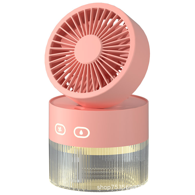 Water-cooled fan, usb mini small fan, desktop fan, turbine, foldable cold air humidification spray fan Item Picture