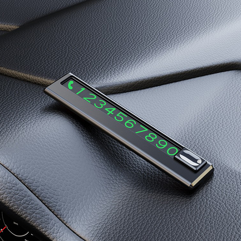 YC10 vehicle dashboard parking number plate, temporary car parking number plate, center console vehicle moving number plate Application Scenario