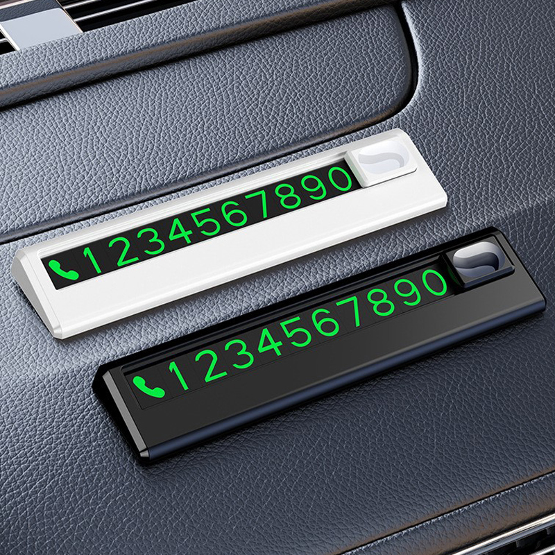 YC10 vehicle dashboard parking number plate, temporary car parking number plate, center console vehicle moving number plate details Picture