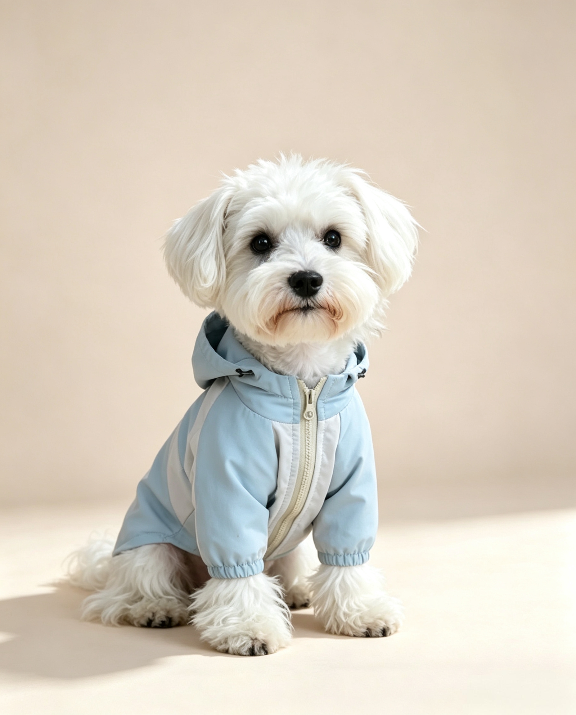 Macaron patchwork color mascotas carga ropa impermeable abrigo con capucha primavera/otoño a prueba de lluvia gato gato perro ropa details Picture