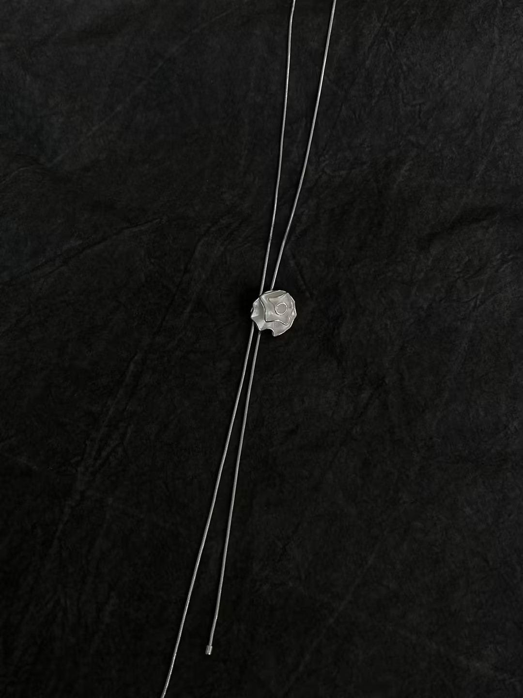 S925 sterling silver rose pull-out necklace