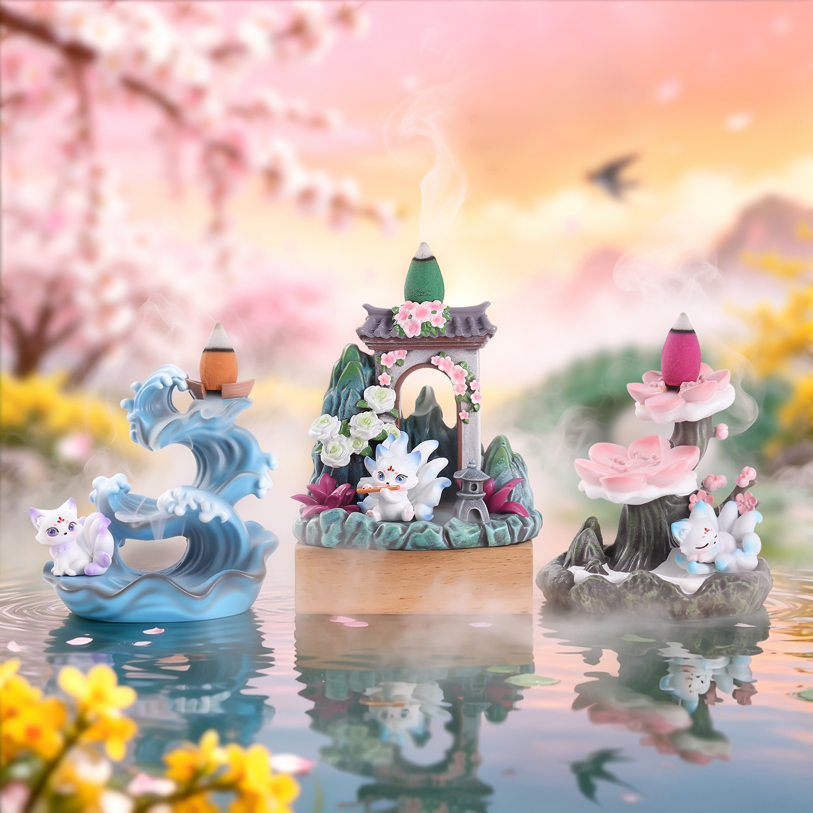 "Fox Smoke into Dreams - Reverse Flow Incense Blind Box, National Trend Aromatherapy Decoration Set, Creative Desktop Decoration, Living Room Entrance Hall Home Decoration. Specification image