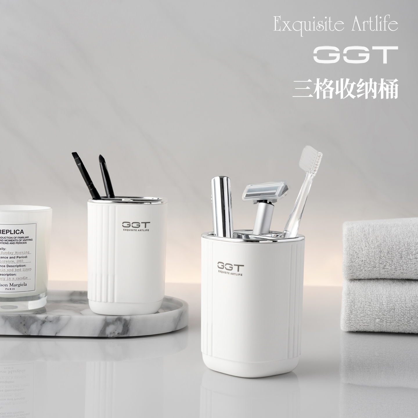 【CL】26Q2#6402 Multi-functional grey transparent toothbrush storage box, sports water cup, soap rack, travel toothbrush cup, toothbrush and toothpaste organizing box, portable for home use