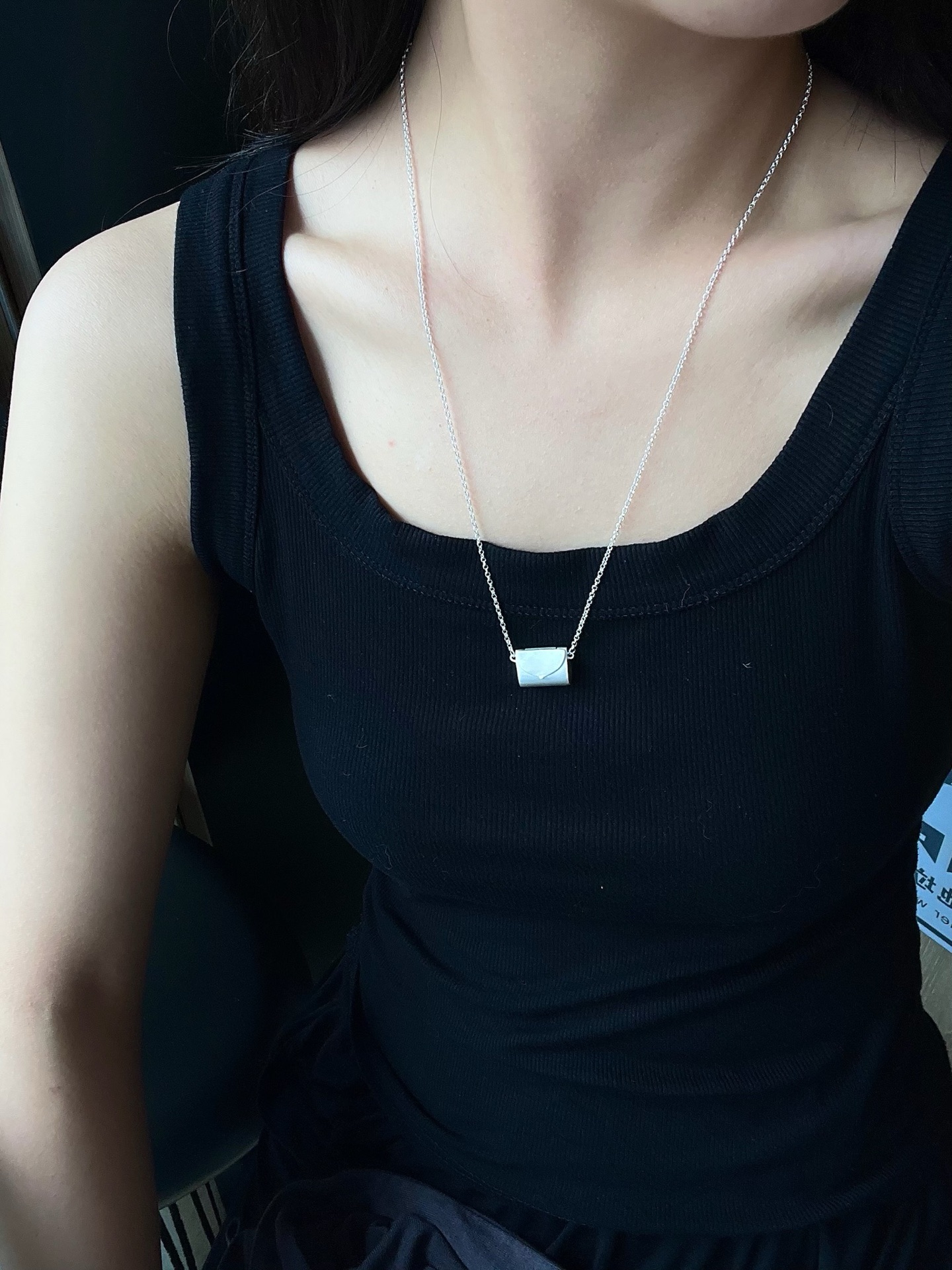 S925 sterling silver bag and necklace