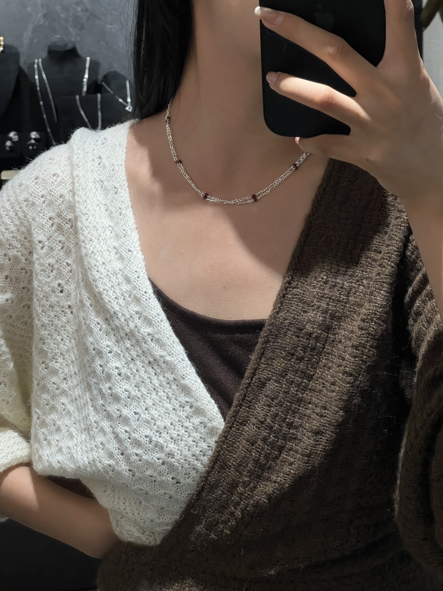 S925 sterling silver autumn and winter sweater chain