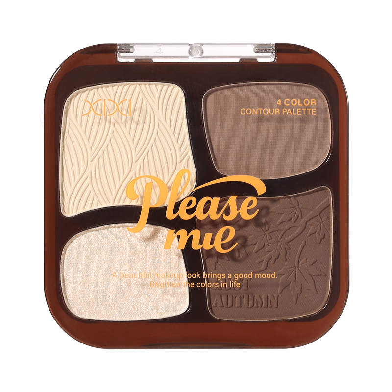 xixi Finely carved and easily painted four-color contouring powder for contour enhancement, highlighting and brightening shadows, nose shadow contouring all-in-one comprehensive plate pic 18