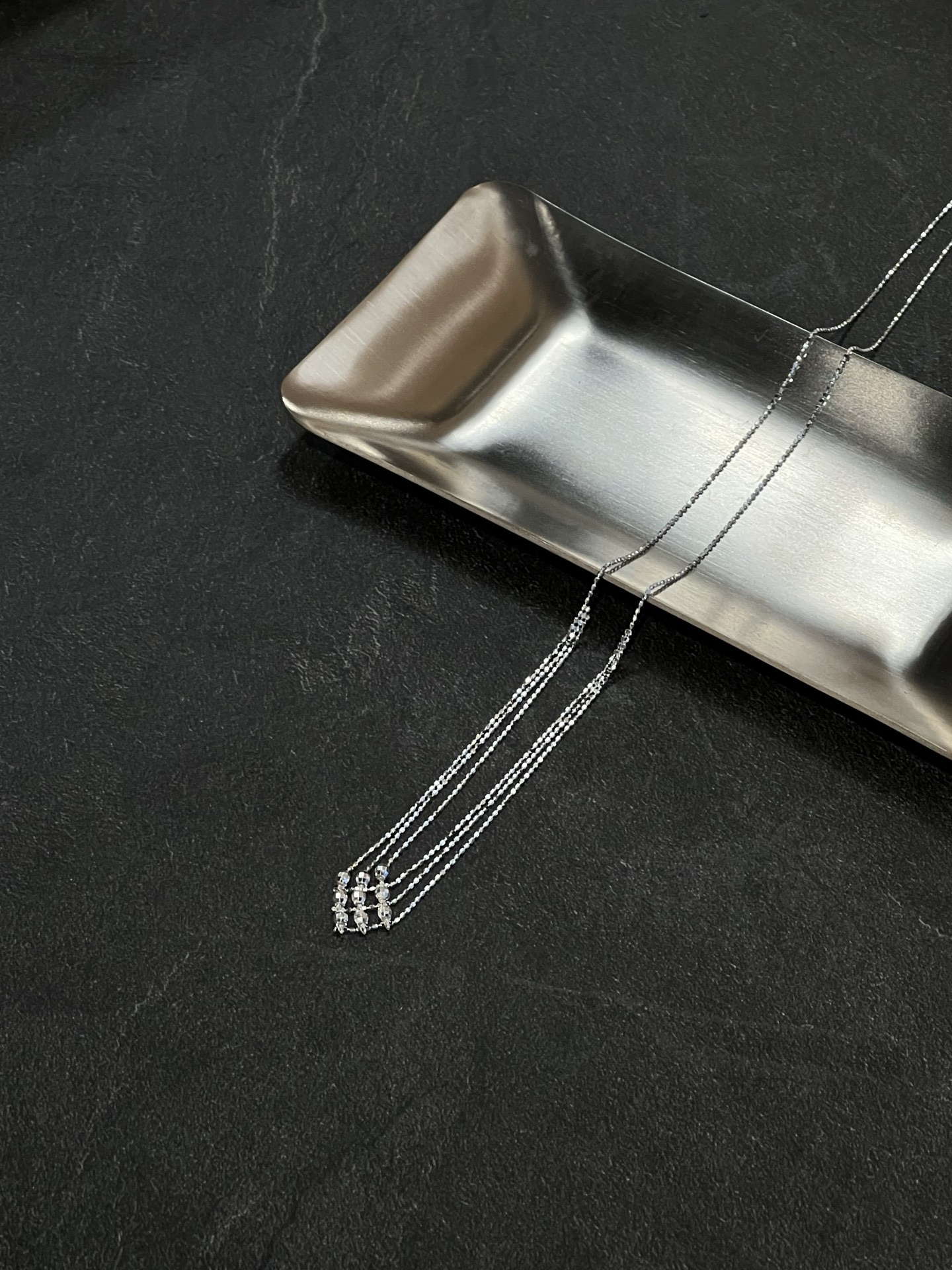 Collar de encaje S925 plata esterlina details Picture