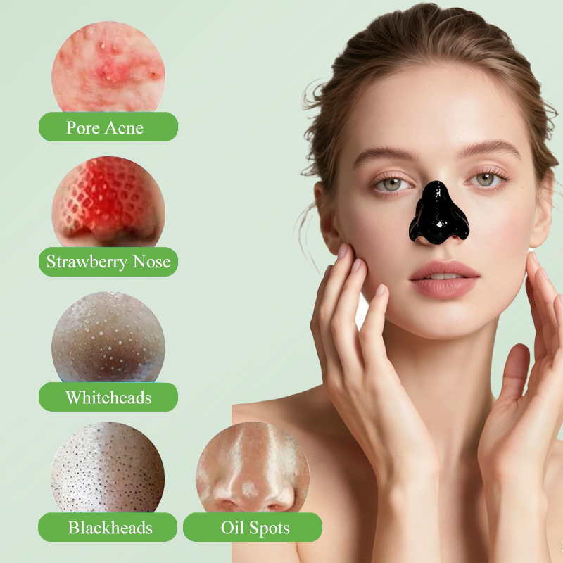 All-english BEISITI bamboo charcoal Blackhead nose Mask Tape for blackhead adsorption, T-zone cleaning, cross-border export wholesale details Picture